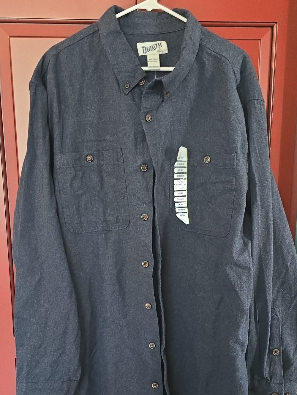 Duluth Trading Co Navy Lightweight Button-Down Work Shirt
